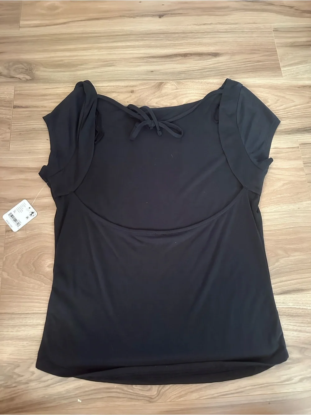 Black Women's Tie-Back Top